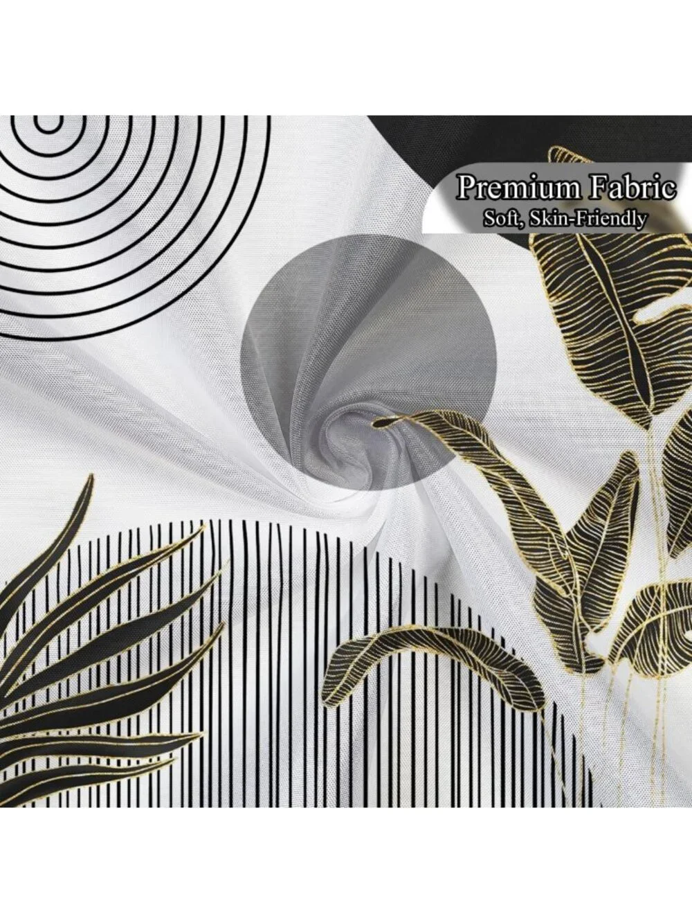 Mid Century Boho Shower Curtain - Abstract Modern Minimalist Aesthetic 72x78